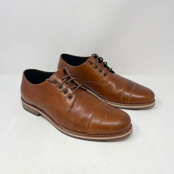 Helm Other - Helm The Bradley Teak Leather Lace Up Shoe Oxford Derby Mens 11M